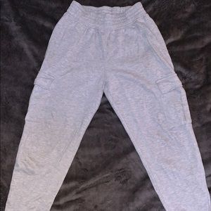 Grey cargo sweat pants